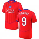 adult & kids Paris Saint-Germain Soccer Uniform 9 Goncalo Ramos Jersey 2526 Third Activewear Red