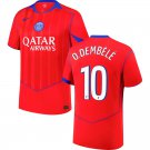 adult & kids Paris Saint-Germain Soccer Uniform 10 Ousmane Dembélé Jersey 2526 Third Shirt Red