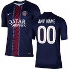 adult & kids Paris Saint-Germain Soccer Uniform 00 Custom name number Jersey 2526 Home Shirt Navy