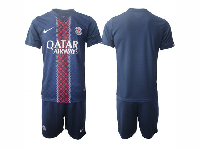 adult & kids Paris Saint-Germain Soccer Uniform suit Blank Jersey set 2526 Home Activewear Navy kit