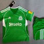 youth Newcastle United Soccer Uniform suit Blank Jersey set 2526 kids Away Activewear Green kit