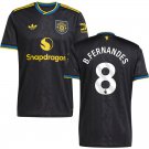 adult & kids Manchester United Soccer Uniform 8 Bruno Fernandes Jersey 2526 Third Activewear Black