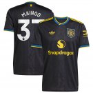 adult & kids Manchester United Soccer Uniform 37 Kobbie Mainoo Jersey 2526 Third Activewear Black