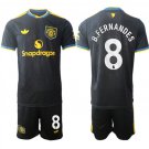 adult & kids Manchester United Soccer Uniform suit 8 Bruno Fernandes Jersey set 2526 Third Black kit