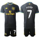 adult & kids Manchester United Soccer Uniform suit 7 Mason Mount Jersey set 2526 Third Black kit