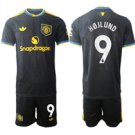 adult & kids Manchester United Soccer Uniform suit 9 Rasmus Højlund Jersey set 2526 Third Black kit