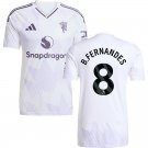 adult & kids Manchester United Soccer Uniform 8 Bruno Fernandes Jersey 2526 Away Activewear White
