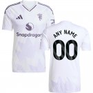 adult & kids Manchester United Soccer Uniform 00 Custom name number Jersey 2526 Away Shirt White