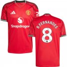 adult & kids Manchester United Soccer Uniform 8 Bruno Fernandes Jersey 2526 Home Activewear Red