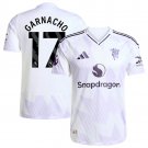 adult & kids Manchester United Soccer Uniform 17 Alejandro Garnacho Jersey 2526 Away Shirt White