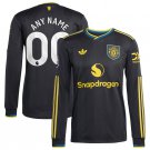 adult & kids Manchester United Soccer Uniform 00 Custom name number Jersey 2526 Third Long Sleeve