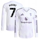 adult & kids Manchester United Soccer Uniform 7 Mason Mount Jersey 2526 Away Long Sleeve White