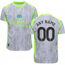 adult & kids Manchester City Soccer Uniform 00 Custom name number Jersey 2526 Third Shirt Green