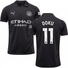 adult & kids Manchester City Soccer Uniform 11 Jeremy Doku Jersey 2526 Away Activewear Black Shirt