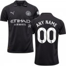 adult & kids Manchester City Soccer Uniform 00 Custom name number Jersey 2526 Away Shirt Black