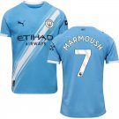 adult & kids Manchester City Soccer Uniform 7 Omar Marmoush Jersey 2526 Home Activewear Blue Shirt