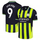 adult & kids Manchester City Soccer Uniform 9 Erling Haaland Jersey 2425 Away Activewear Navy Shirt