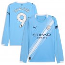 adult & kids Manchester City Soccer Uniform 9 Erling Haaland Jersey 2526 Home Long Sleeve Blue Shirt