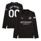 adult & kids Manchester City Soccer Uniform 00 Custom name number Jersey 2526 Away Long Sleeve