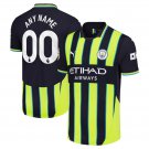 adult & kids Manchester City Soccer Uniform 00 Custom name number Jersey 2425 Away Shirt Navy