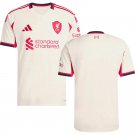 adult & kids Liverpool Soccer Uniform Blank Jersey 2526 Away Activewear White Shirt
