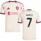 adult & kids Liverpool Soccer Uniform 7 Florian Wirtz Jersey 2526 Away Activewear White Shirt