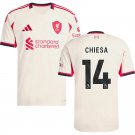 adult & kids Liverpool Soccer Uniform 14 Federico Chiesa Jersey 2526 Away Activewear White Shirt