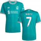 adult & kids Liverpool Soccer Uniform 7 Florian Wirtz Jersey 2526 Third Activewear Green Shirt