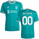 adult & kids Liverpool Soccer Uniform 00 Custom name number Jersey 2526 Third Activewear Green