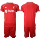 adult & kids Liverpool Soccer Uniform suit Blank Jersey set 2526 Home Activewear Red Shirt kit