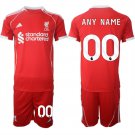 adult & kids Liverpool Soccer Uniform suit 00 Custom name number Jersey set 2526 Home Shirt Red kit