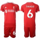 adult & kids Liverpool Soccer Uniform suit 6 Thiago Jersey set 2526 Home Activewear Red Shirt kit