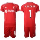 adult & kids Liverpool Soccer Uniform suit 1 Alisson Becker Jersey set 2526 Home Activewear Red kit