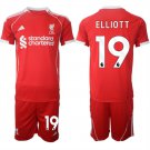 adult & kids Liverpool Soccer Uniform suit 19 Harvey Elliott Jersey set 2526 Home Activewear Red kit