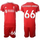 adult & kids Liverpool Soccer Uniform suit 66 Trent Alexander-Arnold Jersey set 2526 Home Red kit