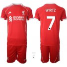 adult & kids Liverpool Soccer Uniform suit 7 Florian Wirtz Jersey set 2526 Home Activewear Red kit