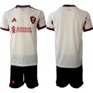 adult & kids Liverpool Soccer Uniform suit Blank Jersey set 2526 Away Activewear White Shirt kit
