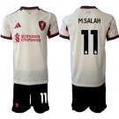 adult & kids Liverpool Soccer Uniform suit 11 Mohamed Salah Jersey set 2526 Away Shirt White kit