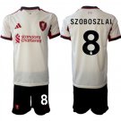 adult & kids Liverpool Soccer Uniform suit 8 Dominik Szoboszlai Jersey set 2526 Away Shirt White kit