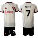 adult & kids Liverpool Soccer Uniform suit 7 Florian Wirtz Jersey set 2526 Away Activewear White kit