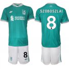adult & kids Liverpool Soccer Uniform suit 8 Dominik Szoboszlai Jersey set 2526 Third Green kit