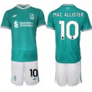 adult & kids Liverpool Soccer Uniform suit 10 Alexis Mac Allister Jersey set 2526 Third Green kit