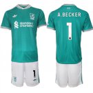 adult & kids Liverpool Soccer Uniform suit 1 Alisson Becker Jersey set 2526 Third Shirt Green kit