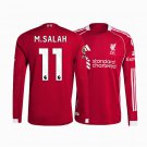 adult & kids Liverpool Soccer Uniform 11 Mohamed Salah Jersey 2526 Home Long Sleeve Red Shirt