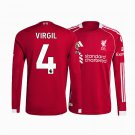 adult & kids Liverpool Soccer Uniform 4 Virgil van Dijk Jersey 2526 Home Long Sleeve Red Shirt