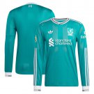 adult & kids Liverpool Soccer Uniform Blank Jersey 2526 Third Activewear Green Long Sleeve Shirt