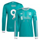 adult & kids Liverpool Soccer Uniform 9 Alexander Isak Jersey 2526 Third Long Sleeve Green Shirt