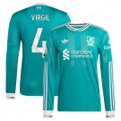 adult & kids Liverpool Soccer Uniform 4 Virgil van Dijk Jersey 2526 Third Long Sleeve Green Shirt