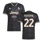 adult & kids Juventus Soccer Uniform 22 Weston McKennie Jersey 2526 Third Activewear Black Shirt