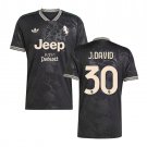 adult & kids Juventus Soccer Uniform 30 Jonathan David Jersey 2526 Third Activewear Black Shirt